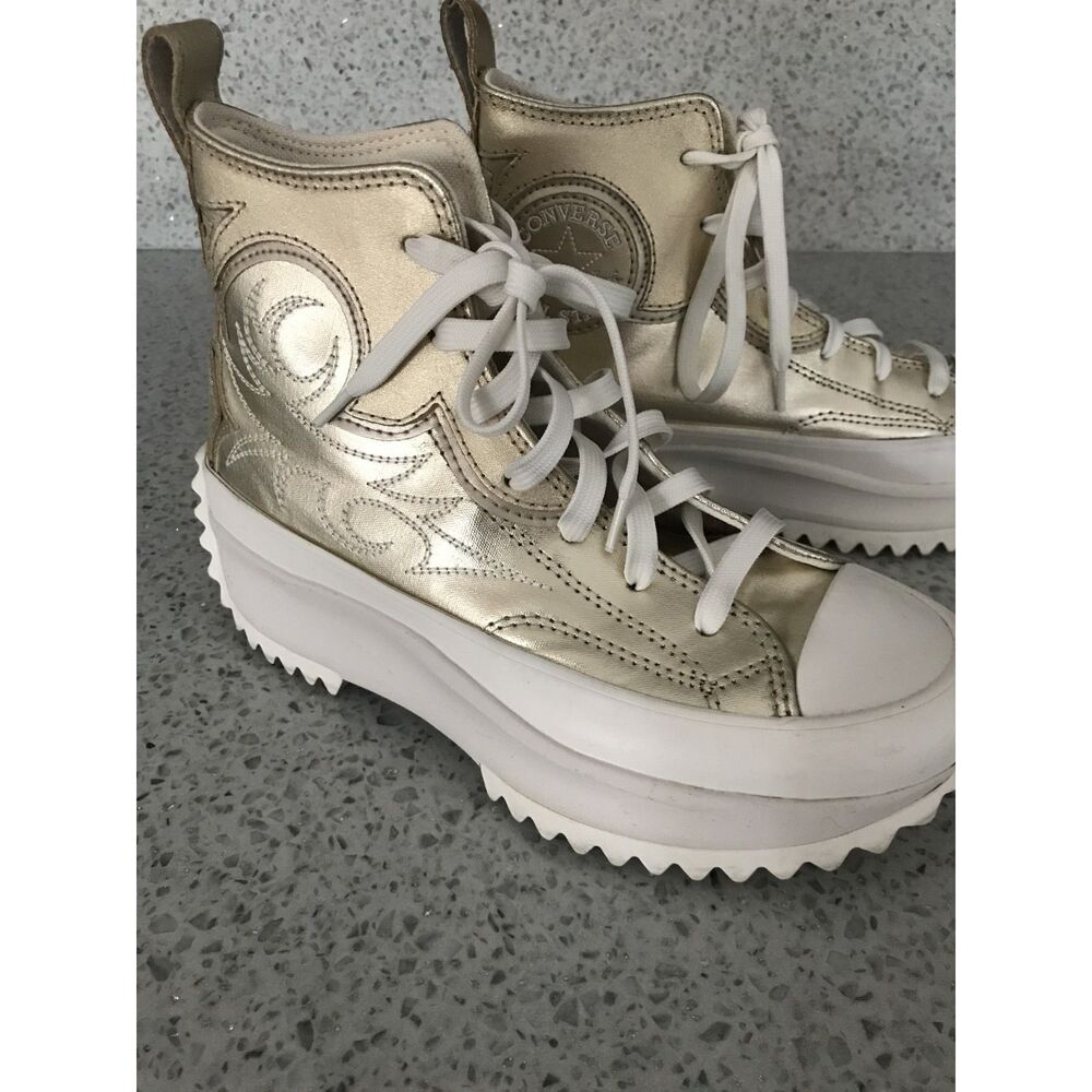 Converse Gold Run Star Hike Western Cowgirl Platform Sneakers Shoes Womens 6.5B
